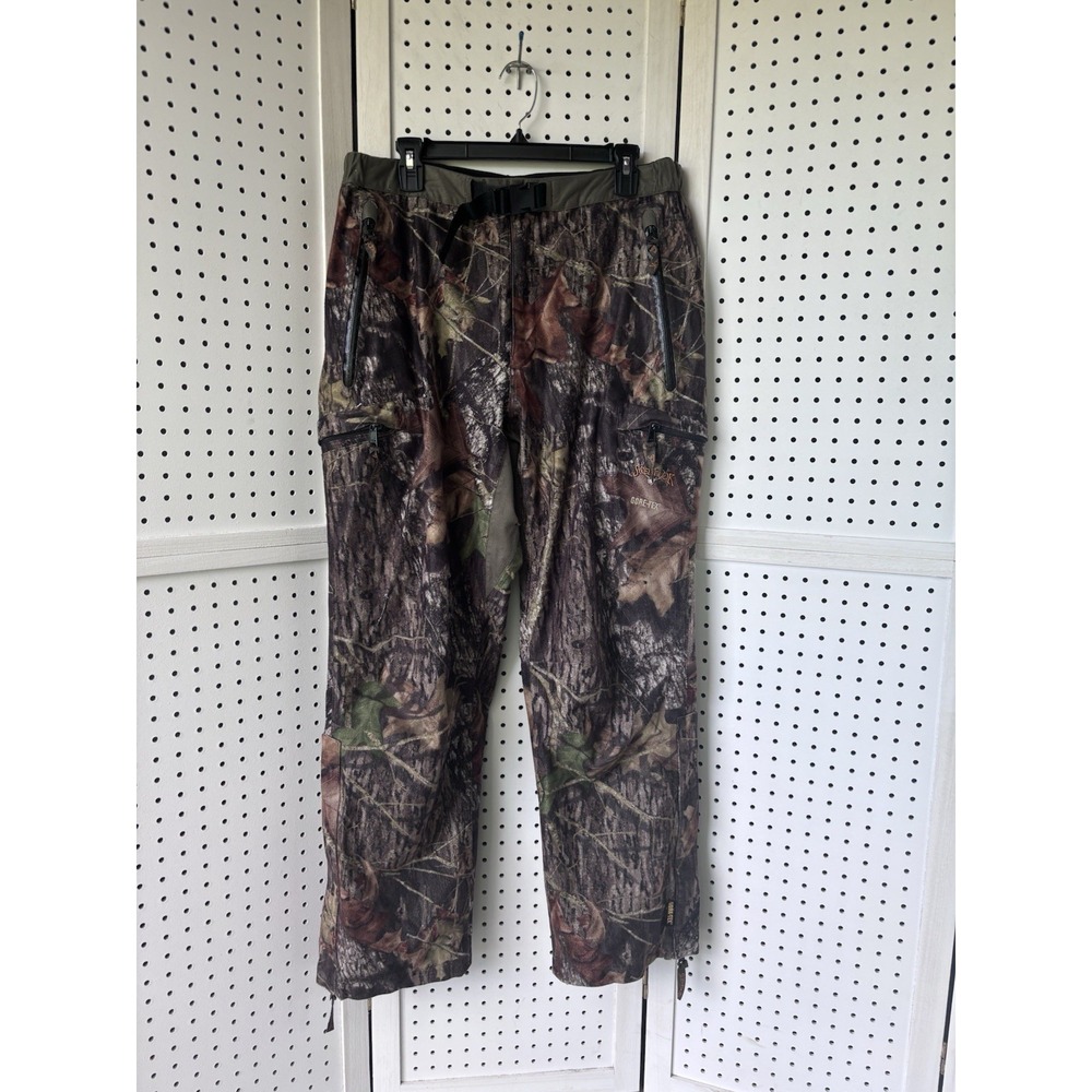 Scentlok Camo Hunting Pants Polyester Belted Men's Lg Zip Pockets Legs